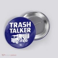 Funny Garbage Truck Trash Talker Recycling Garbage Cool Gift Button thumb 0