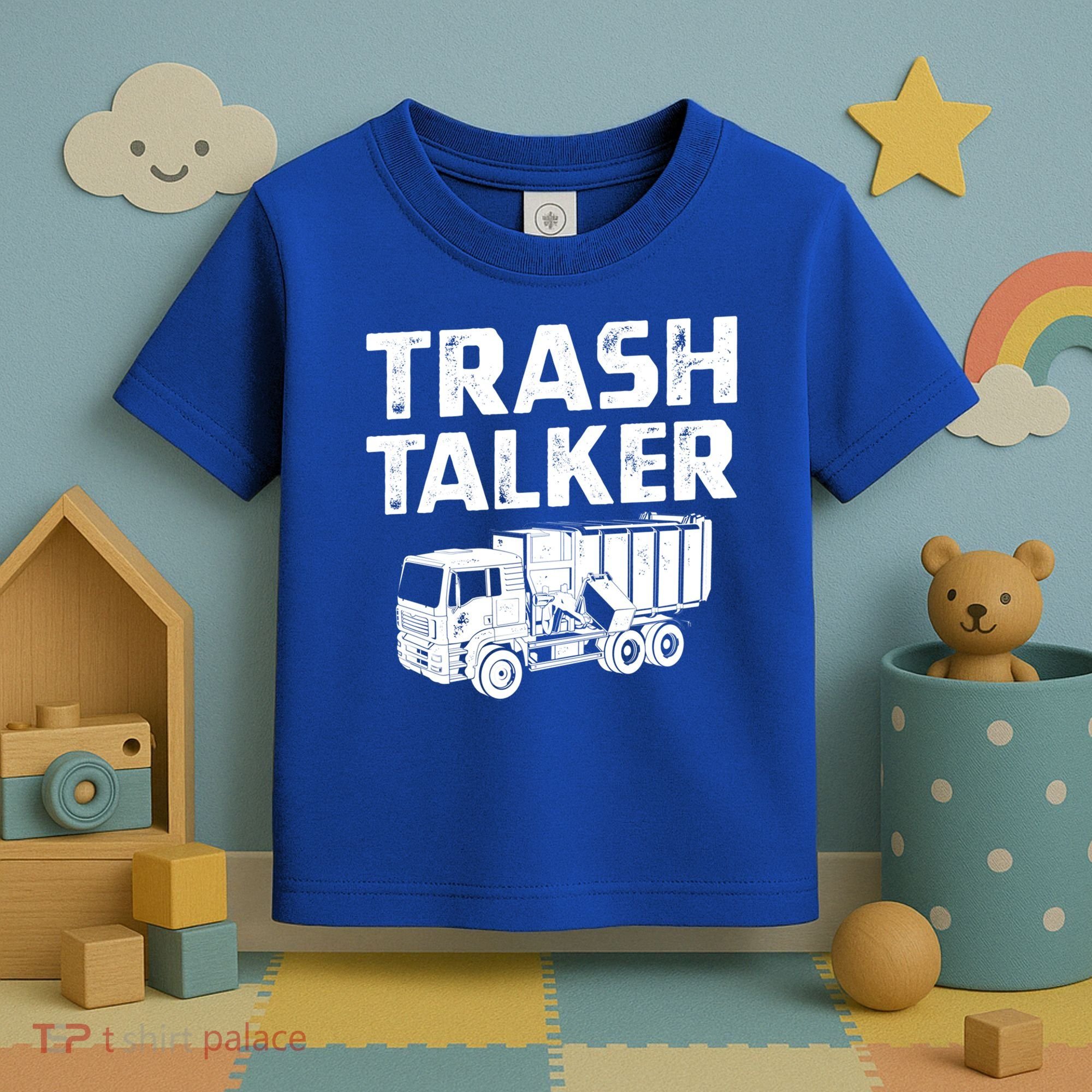 Funny Garbage Truck Trash Talker Recycling Garbage Cool Gift Toddler T-Shirt