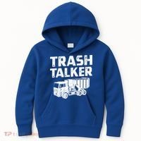 Funny Garbage Truck Trash Talker Recycling Garbage Cool Gift Kids Hoodie thumb 0