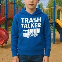 Funny Garbage Truck Trash Talker Recycling Garbage Cool Gift Kids Hoodie thumb 2