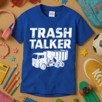 Funny Garbage Truck Trash Talker Recycling Garbage Cool Gift Kids T-Shirt thumb 3