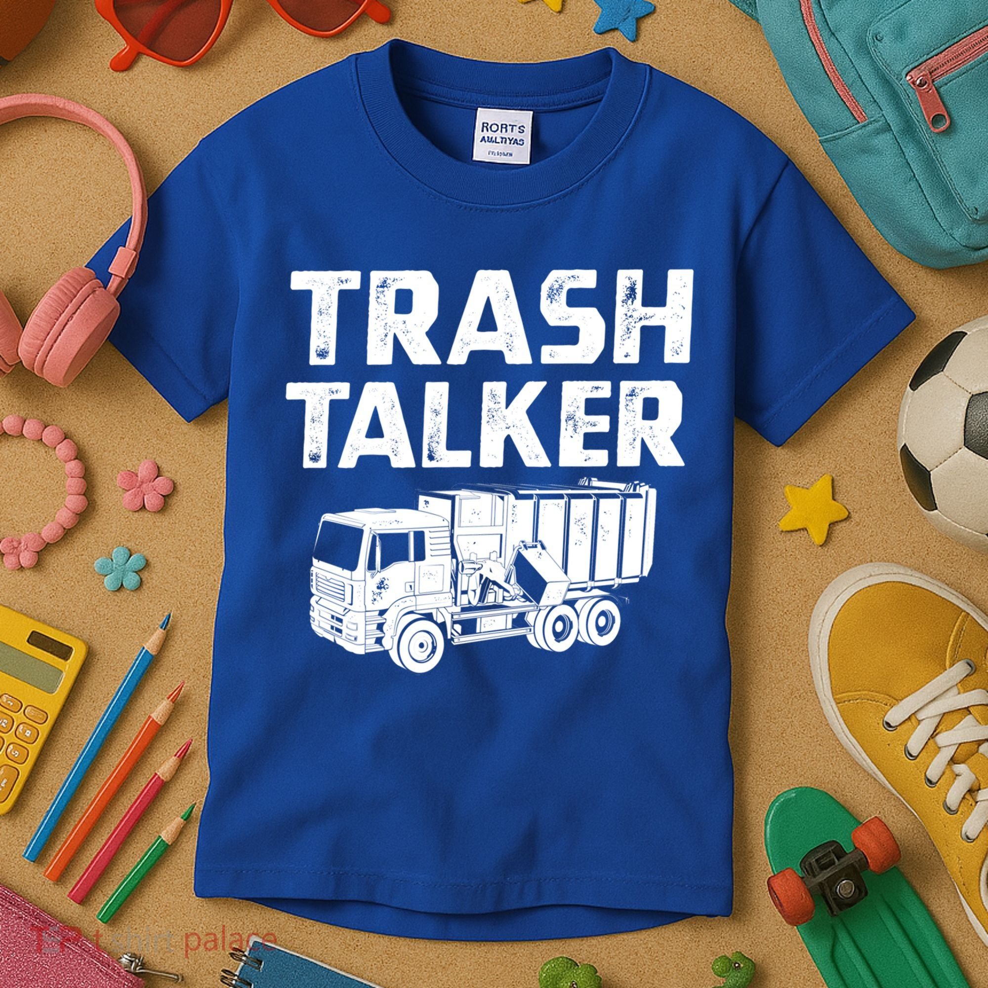 Funny Garbage Truck Trash Talker Recycling Garbage Cool Gift Kids T-Shirt