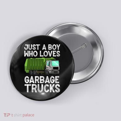 Funny Garbage Truck Design For Boy Trash Truck Button