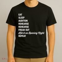 Funny Gift Theater Geek Gift Musical Life Eat Sleep Theatre Gift T-Shirt thumb 3