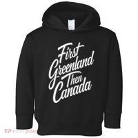 First Greenland Than Canada Us Map Trump Toddler Hoodie thumb 0