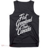 First Greenland Than Canada Us Map Trump Tank Top thumb 0