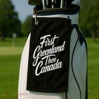 First Greenland Than Canada Us Map Trump Golf Towel thumb 2