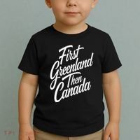 First Greenland Than Canada Us Map Trump Toddler T-Shirt thumb 2