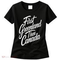 First Greenland Than Canada Us Map Trump Women's T-Shirt thumb 0