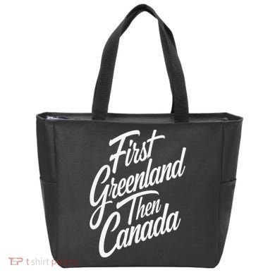 First Greenland Than Canada Us Map Trump Tote Bag