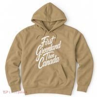 First Greenland Than Canada Us Map Trump Hoodie thumb 0