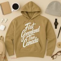 First Greenland Than Canada Us Map Trump Hoodie thumb 3