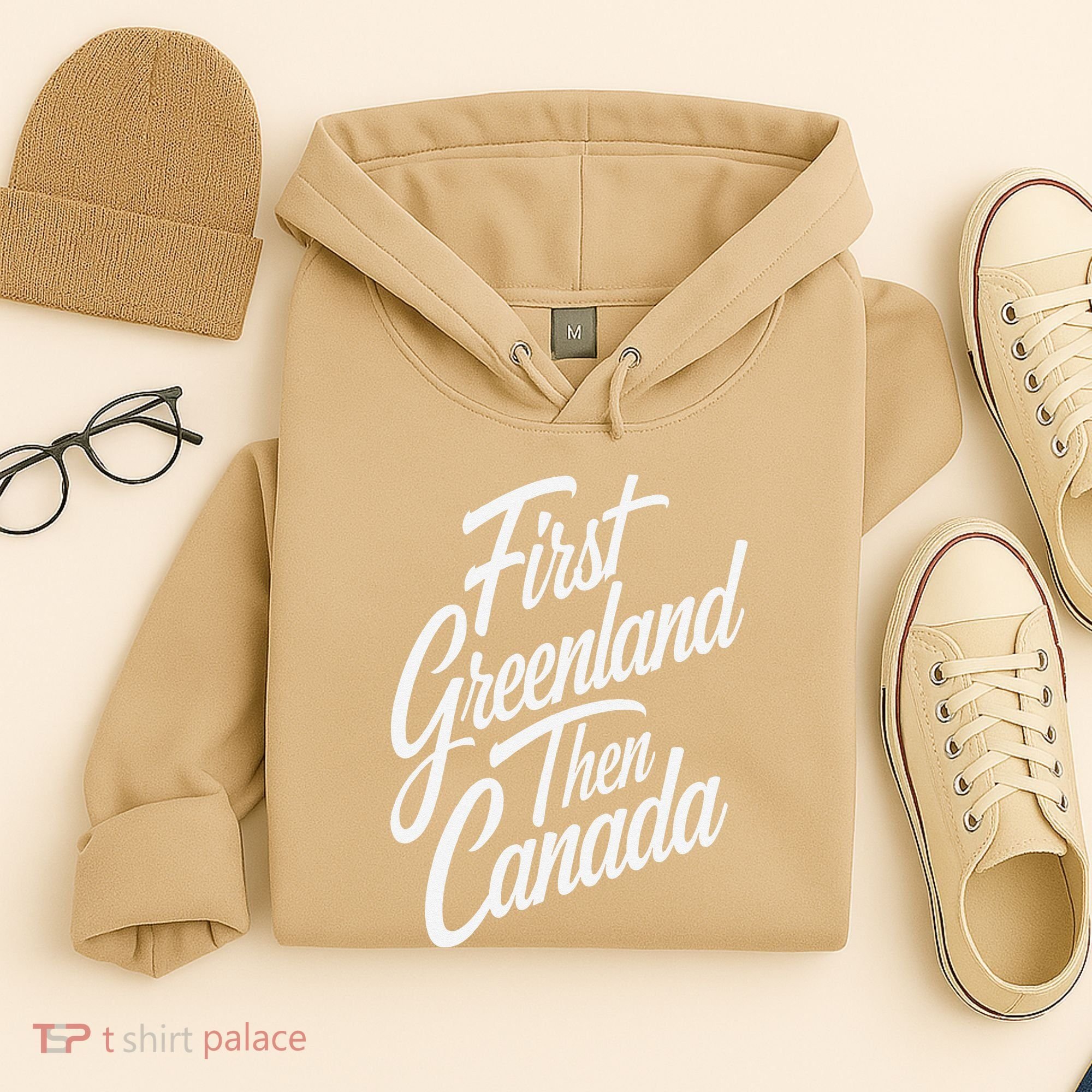 First Greenland Than Canada Us Map Trump Hoodie