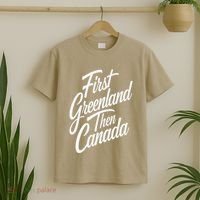 First Greenland Than Canada Us Map Trump T-Shirt thumb 2