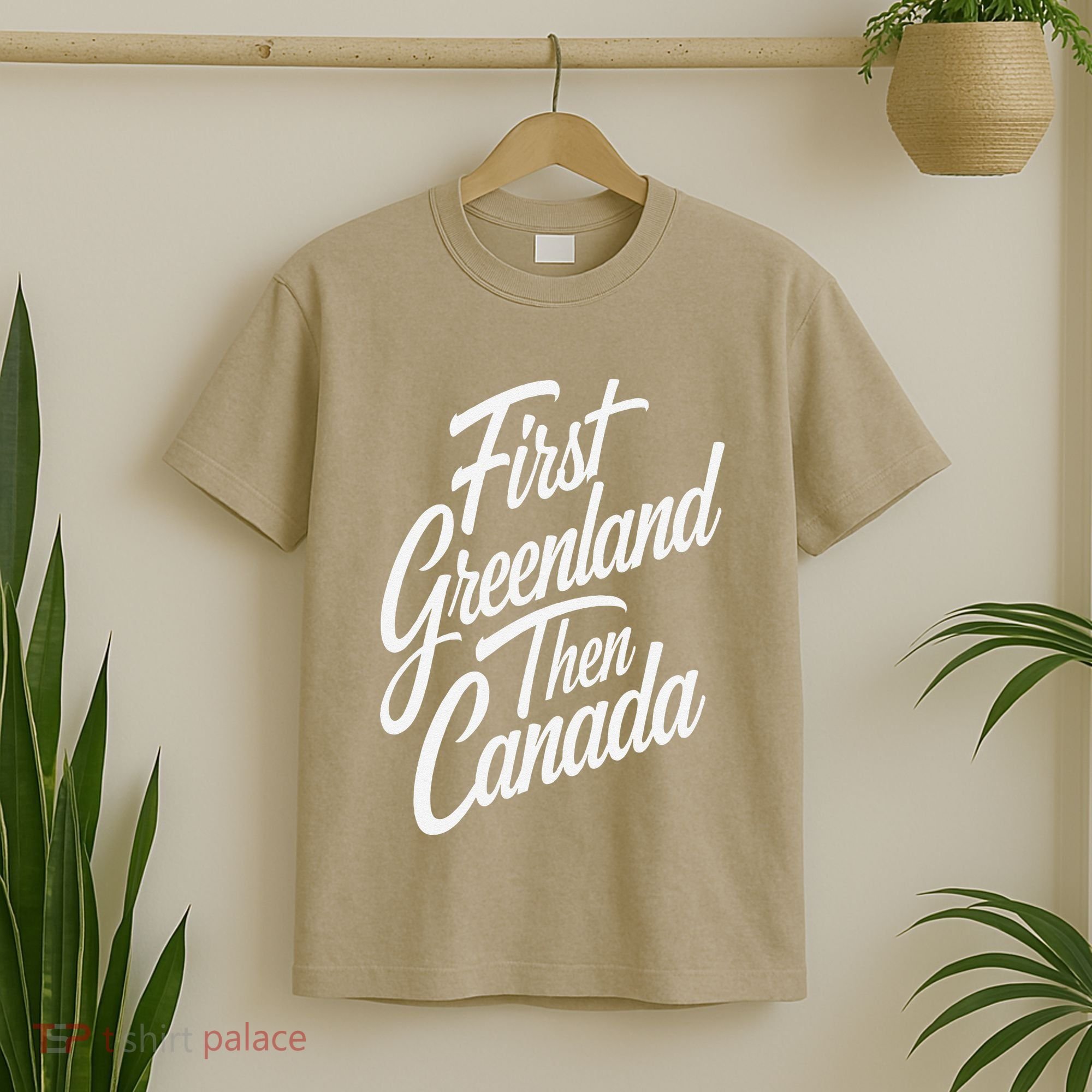 First Greenland Than Canada Us Map Trump T-Shirt