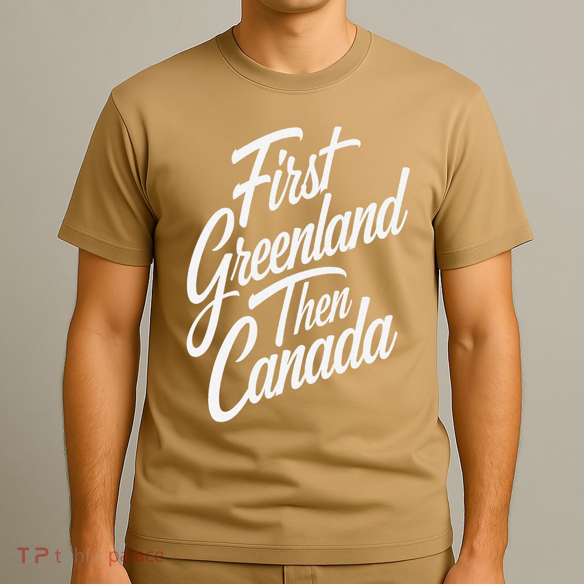 First Greenland Than Canada Us Map Trump T-Shirt