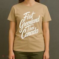 First Greenland Than Canada Us Map Trump T-Shirt thumb 4