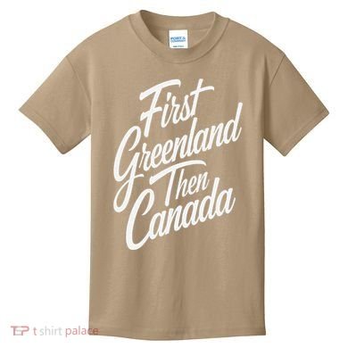 First Greenland Than Canada Us Map Trump Kids T-Shirt