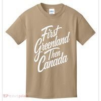 First Greenland Than Canada Us Map Trump Kids T-Shirt thumb 0