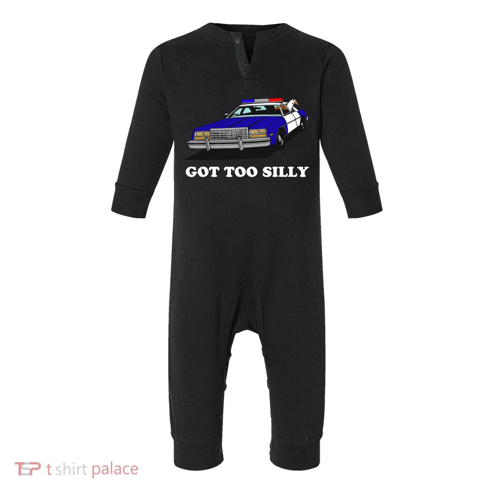 Funny Got Too Silly Goose Infant Fleece One Piece