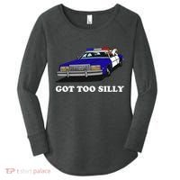 Funny Got Too Silly Goose Women's Perfect Tri Tunic Long Sleeve Shirt thumb 0