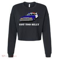 Funny Got Too Silly Goose Cropped Pullover Crew thumb 0