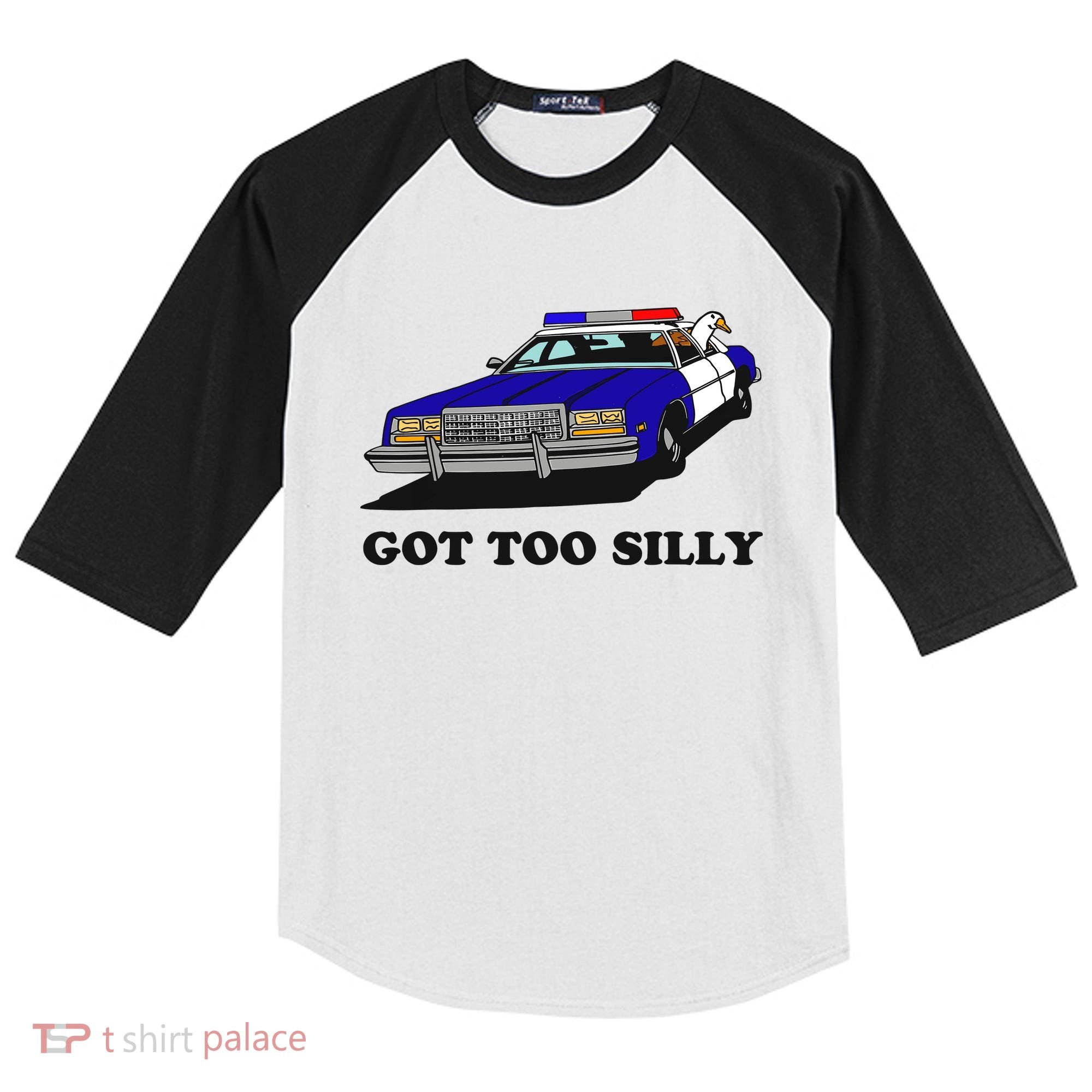 Funny Got Too Silly Goose Kids Colorblock Raglan Jersey