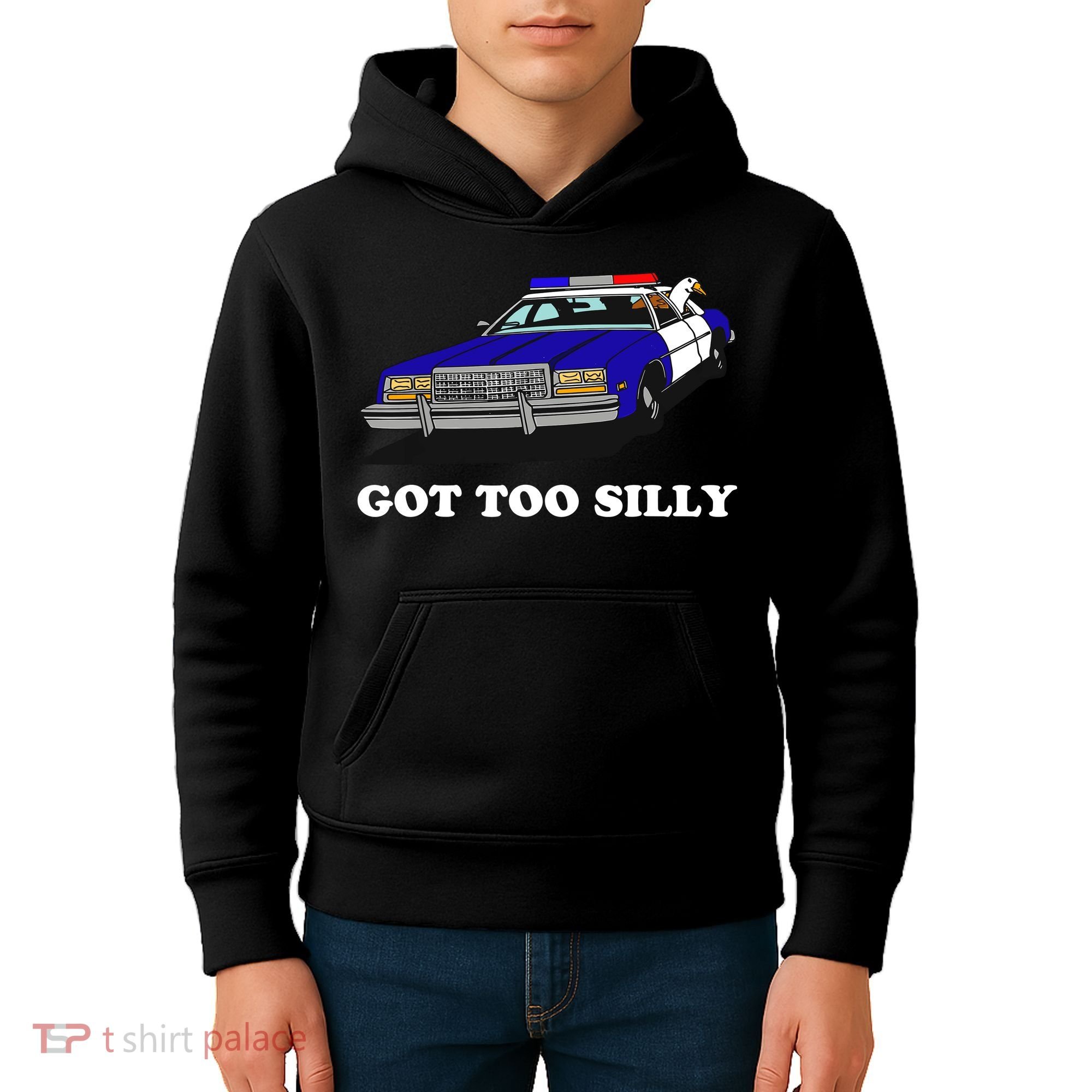 Funny Got Too Silly Goose Kids Hoodie
