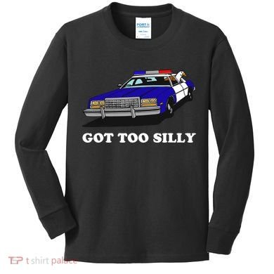 Funny Got Too Silly Goose Kids Long Sleeve Shirt