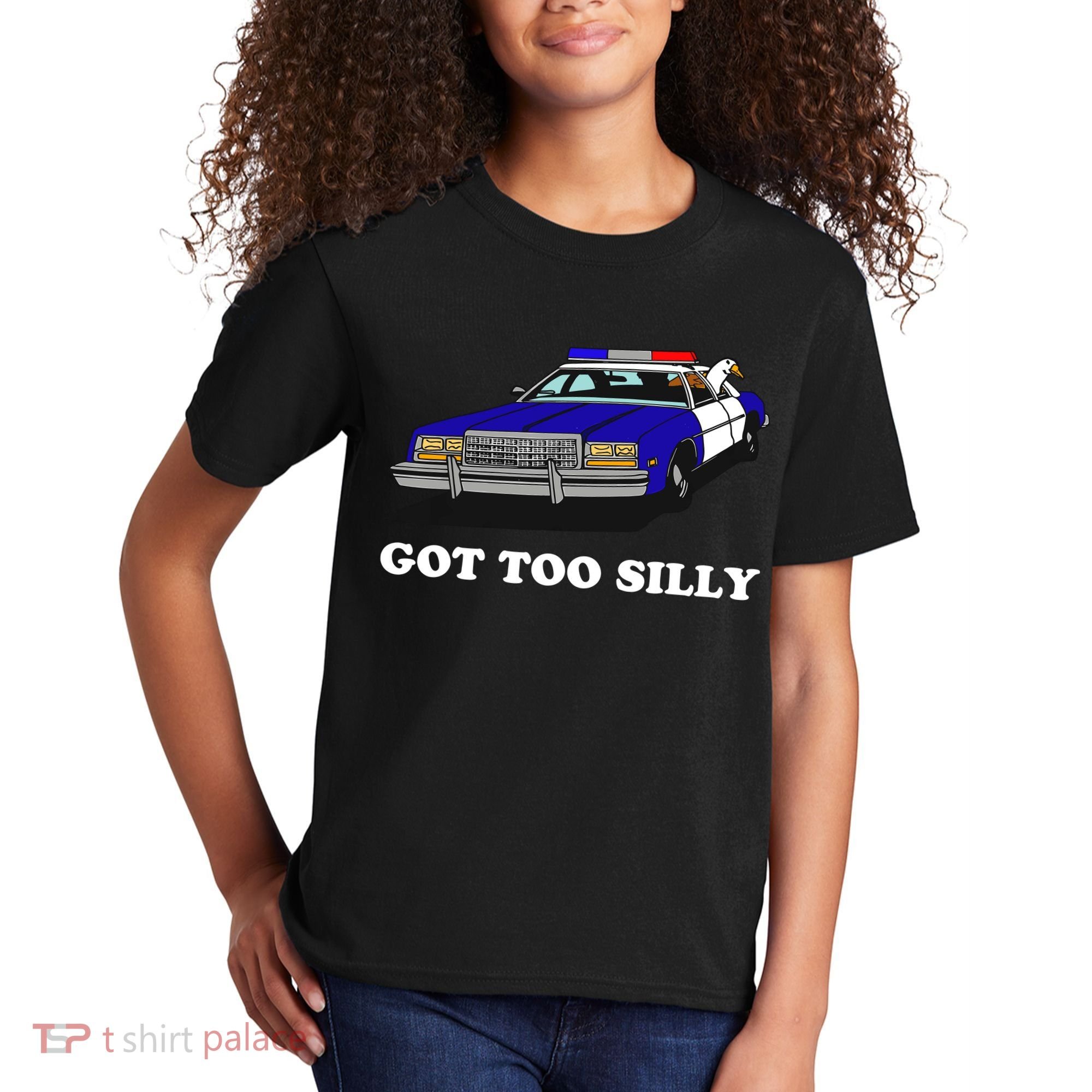 Funny Got Too Silly Goose Kids T-Shirt