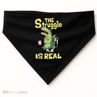 Funny Gift The Struggle Is Real Trex Gift Short Arm T Rex Funny USA-Made Doggie Bandana thumb 0
