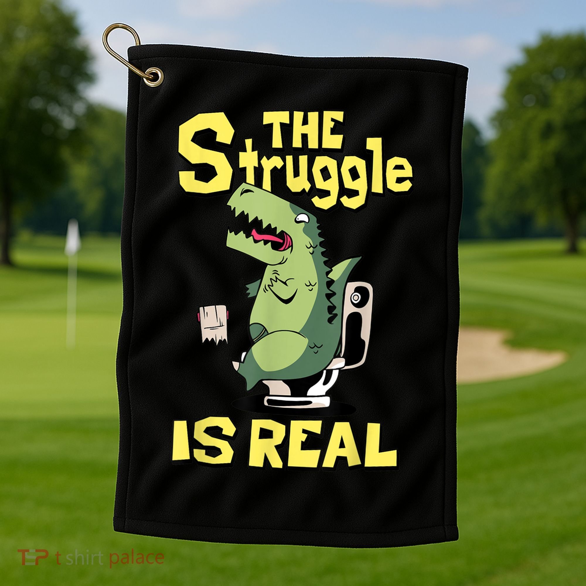 Funny Gift The Struggle Is Real Trex Gift Short Arm T Rex Funny Golf Towel