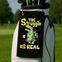 Funny Gift The Struggle Is Real Trex Gift Short Arm T Rex Funny Golf Towel thumb 2