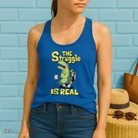 Funny Gift The Struggle Is Real Trex Gift Short Arm T Rex Funny Women's Tank Top thumb 2
