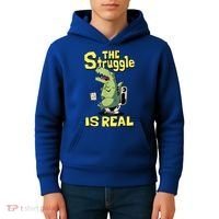 Funny Gift The Struggle Is Real Trex Gift Short Arm T Rex Funny Kids Hoodie thumb 4