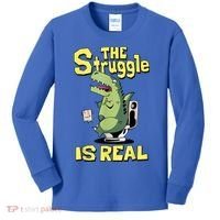 Funny Gift The Struggle Is Real Trex Gift Short Arm T Rex Funny Kids Long Sleeve Shirt thumb 0