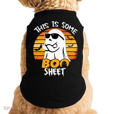 Funny Ghost This Is Some Boo Sheet horror Halloween Costume Doggie Tank