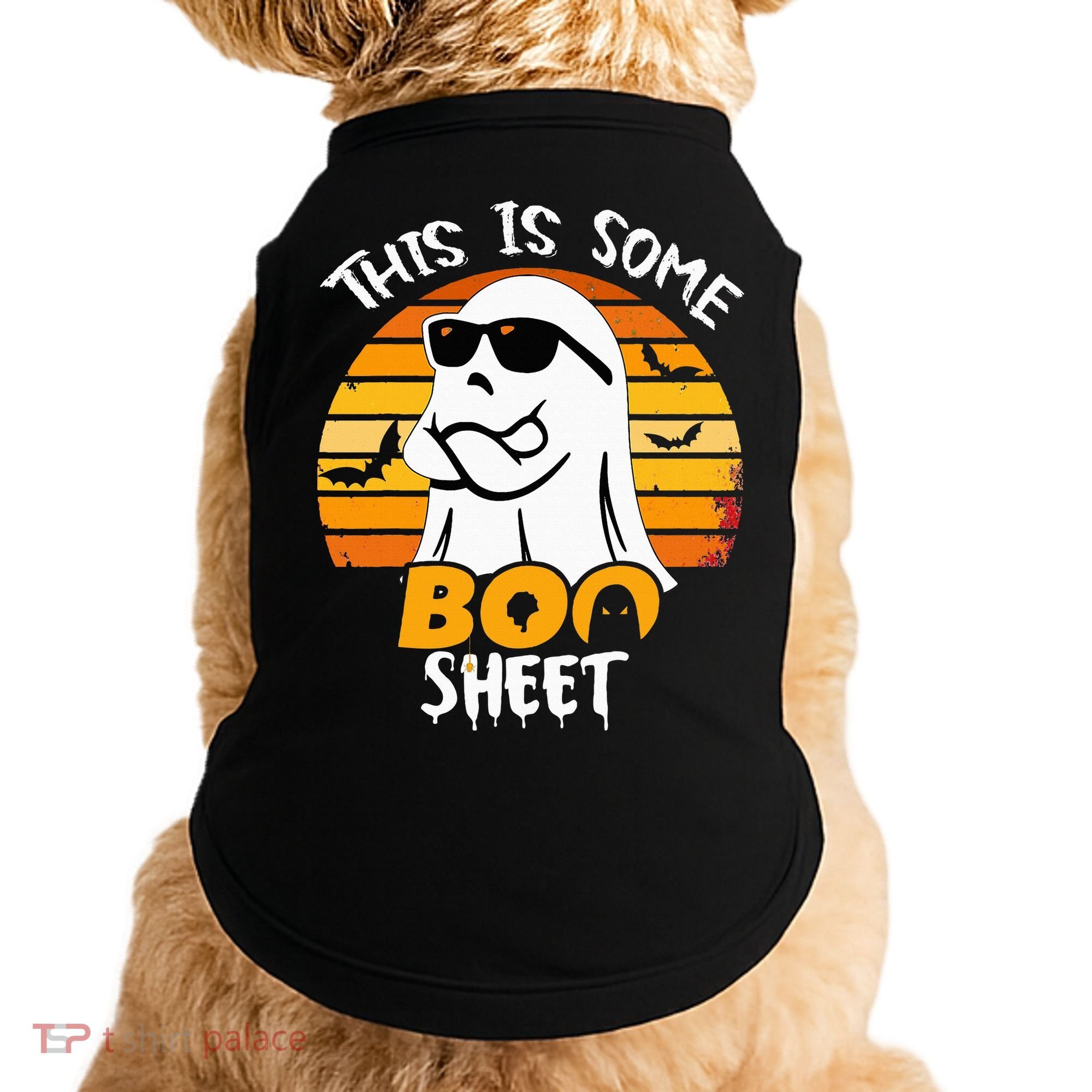 Funny Ghost This Is Some Boo Sheet horror Halloween Costume Doggie Tank