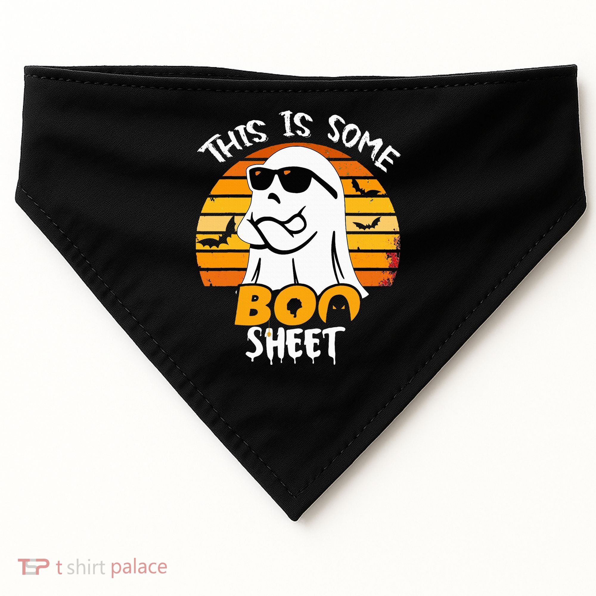 Funny Ghost This Is Some Boo Sheet horror Halloween Costume USA-Made Doggie Bandana