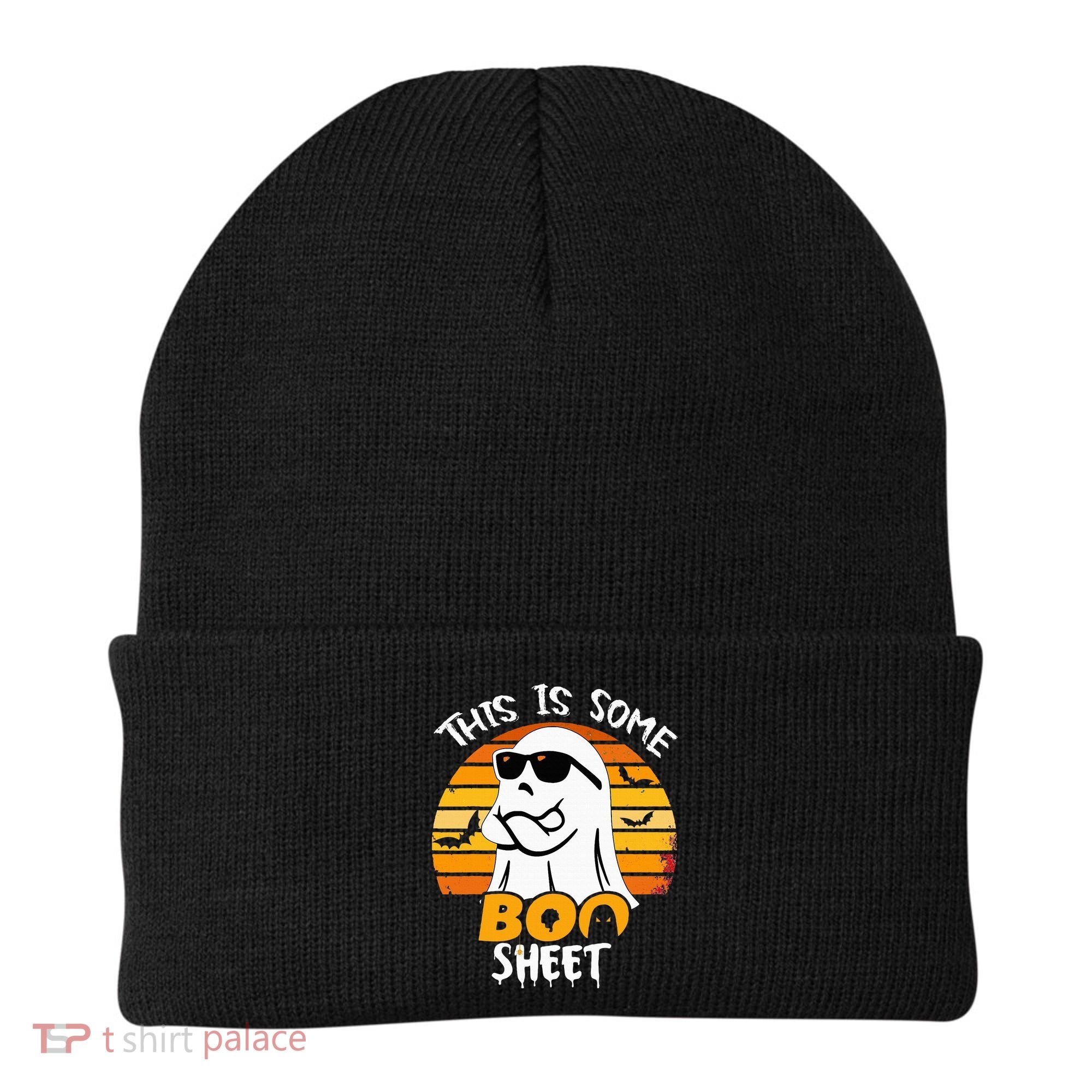 Funny Ghost This Is Some Boo Sheet horror Halloween Costume Beanie