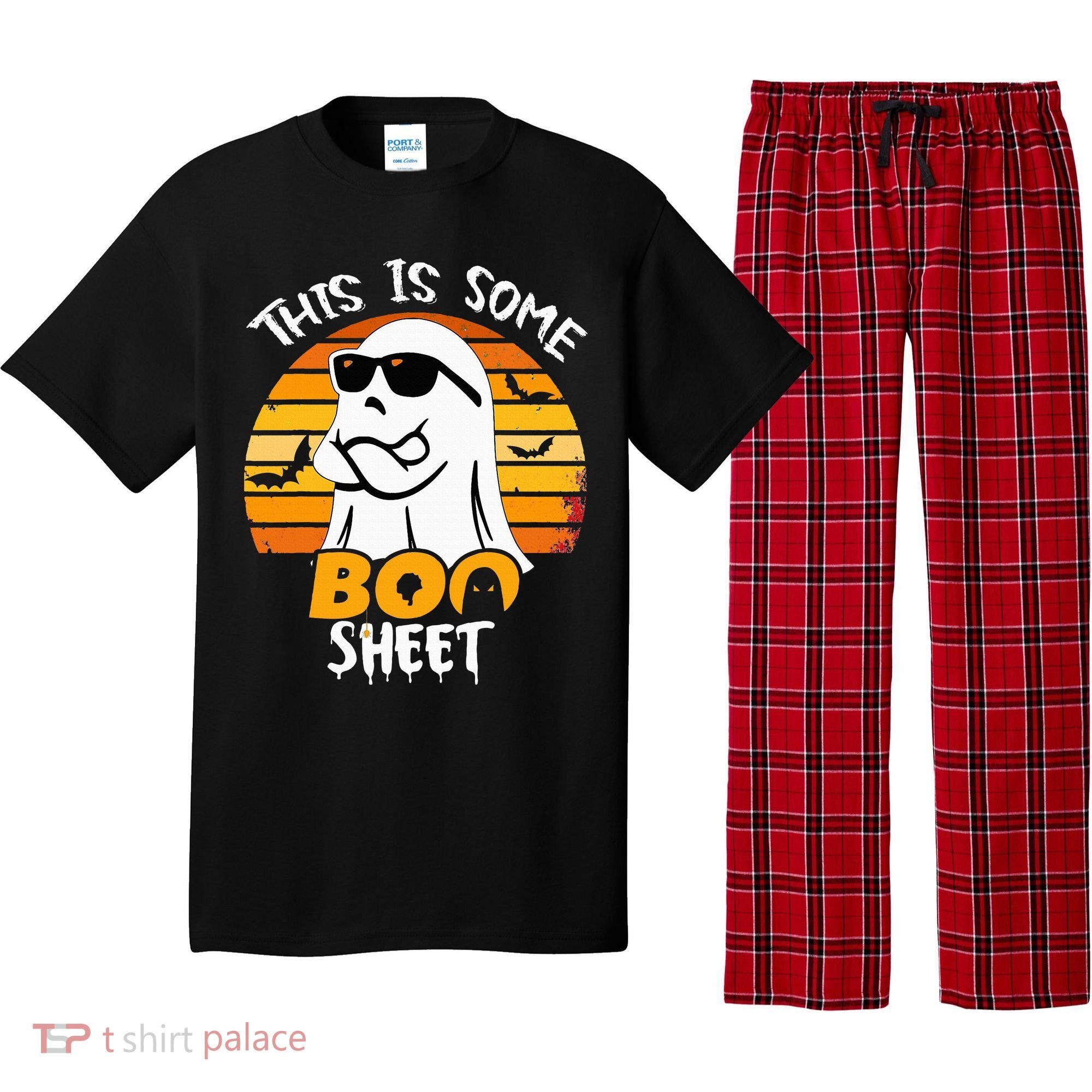 Funny Ghost This Is Some Boo Sheet horror Halloween Costume Pajama Set