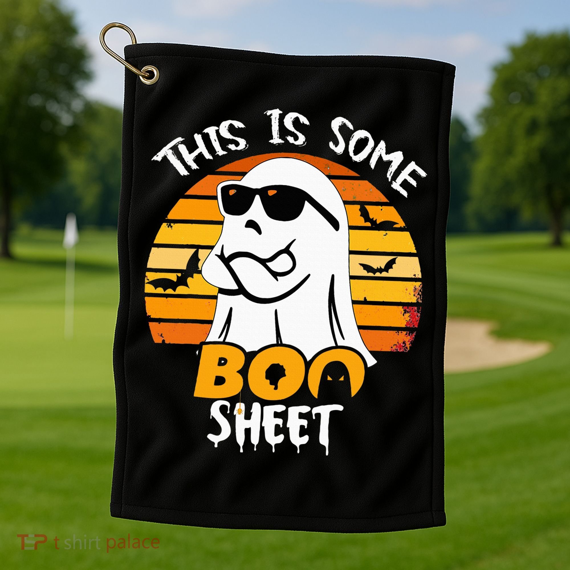 Funny Ghost This Is Some Boo Sheet horror Halloween Costume Golf Towel