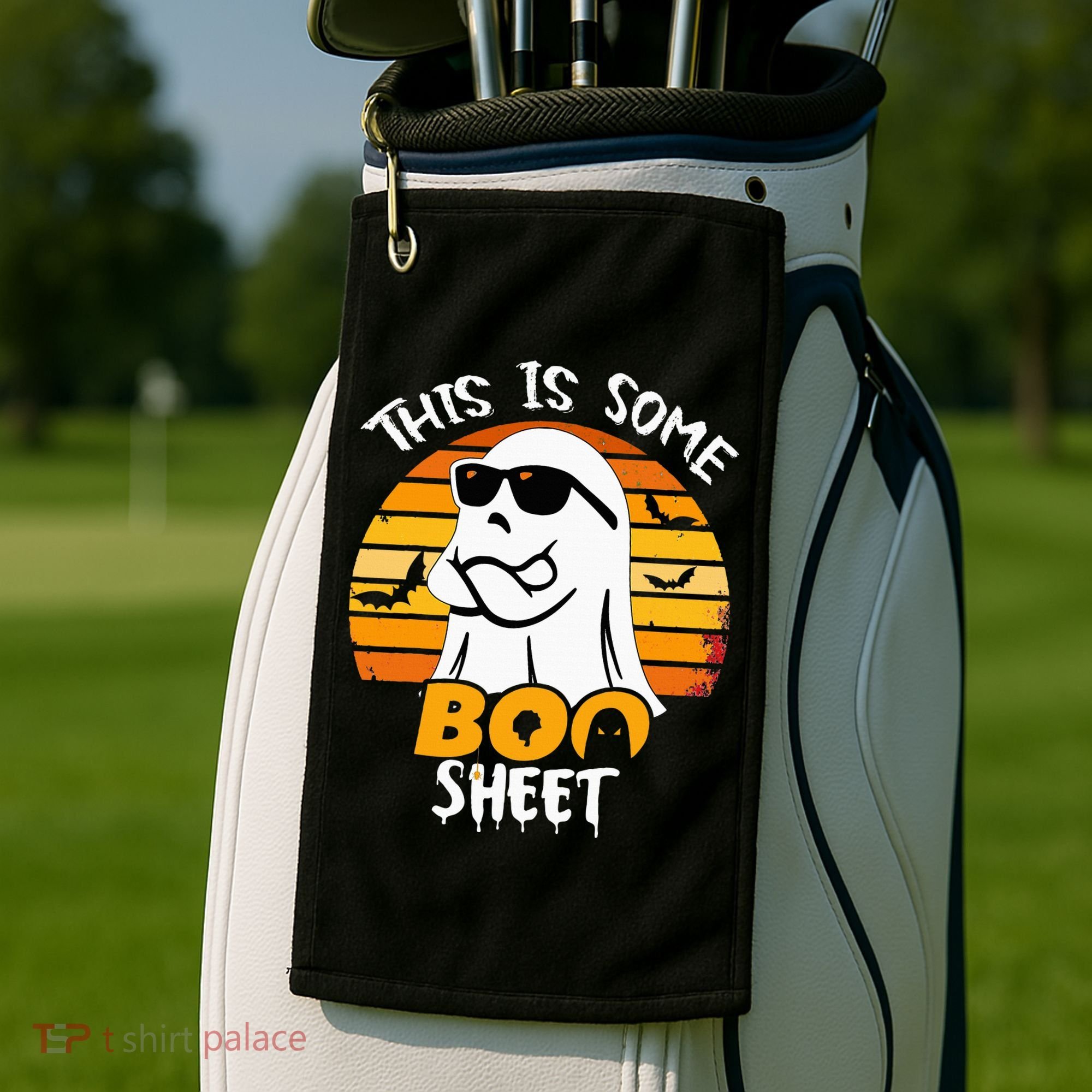 Funny Ghost This Is Some Boo Sheet horror Halloween Costume Golf Towel