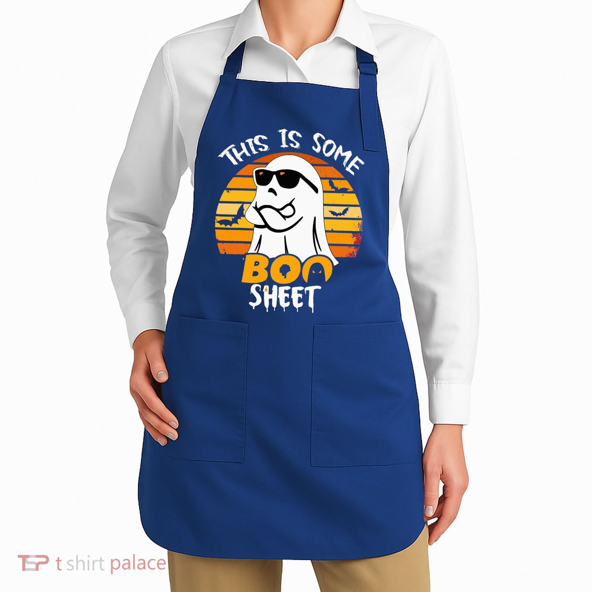Funny Ghost This Is Some Boo Sheet horror Halloween Costume Apron