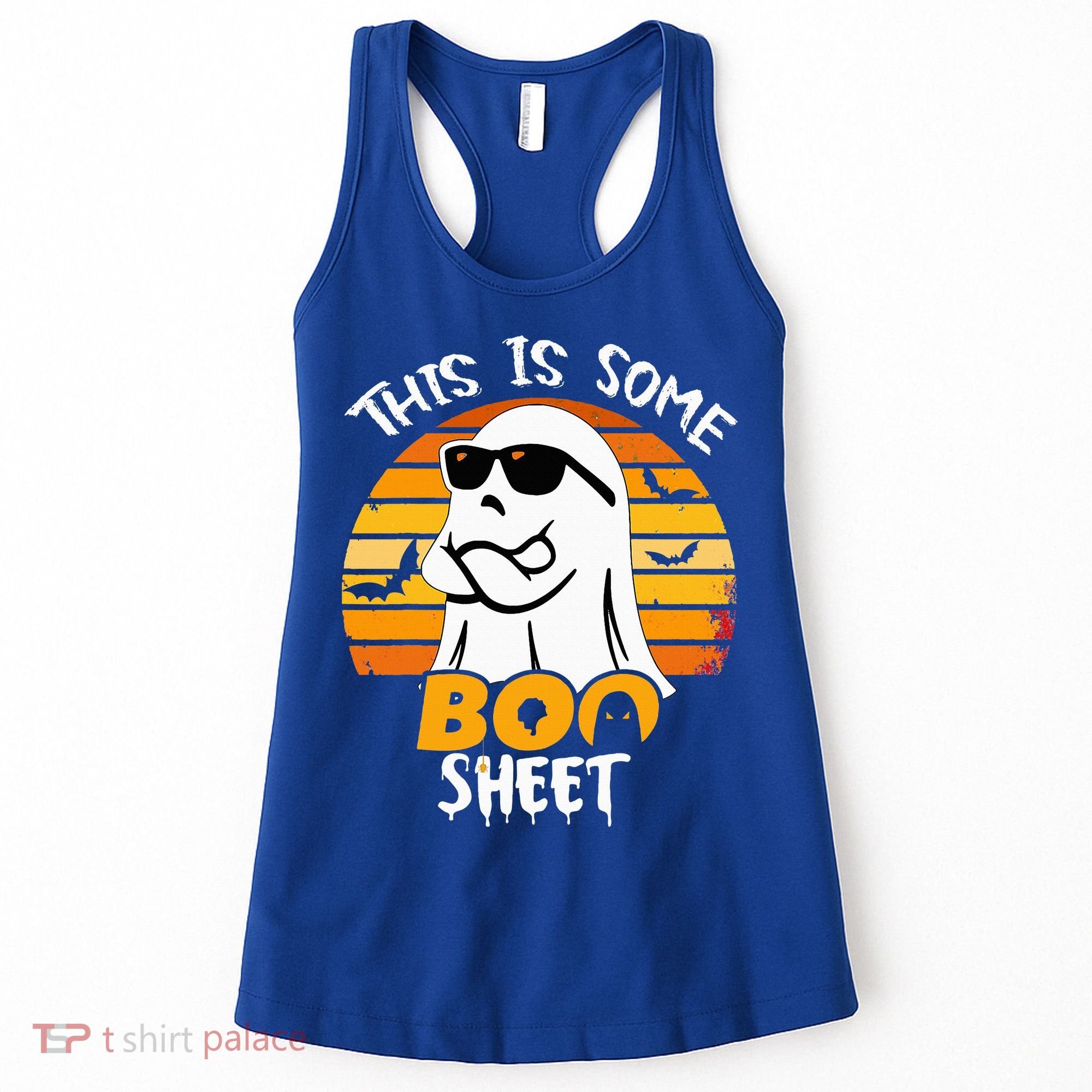 Funny Ghost This Is Some Boo Sheet horror Halloween Costume Women's Tank Top