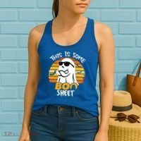 Funny Ghost This Is Some Boo Sheet horror Halloween Costume Women's Tank Top thumb 2