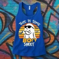 Funny Ghost This Is Some Boo Sheet horror Halloween Costume Women's Tank Top thumb 3