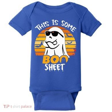 Funny Ghost This Is Some Boo Sheet horror Halloween Costume Baby Bodysuit
