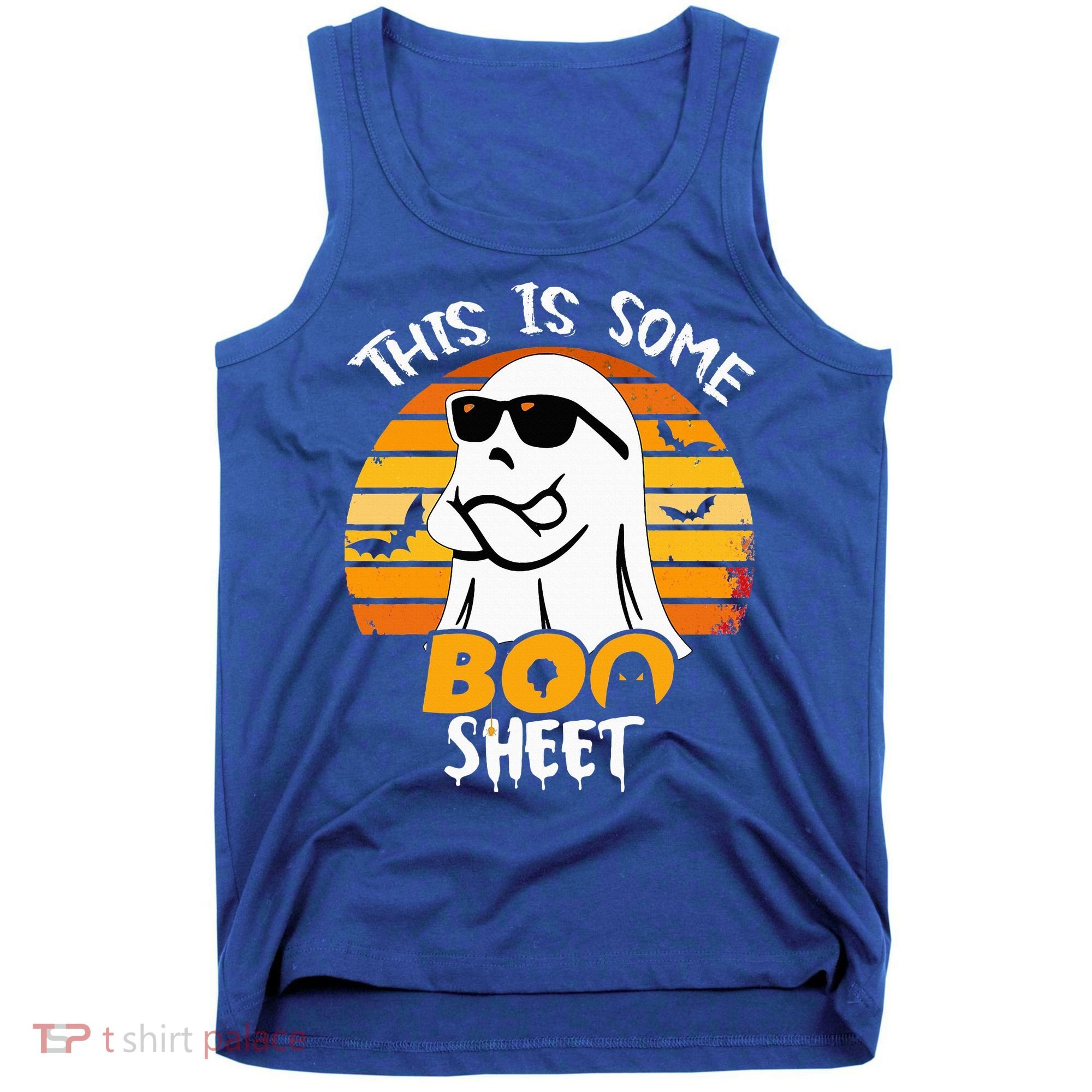 Funny Ghost This Is Some Boo Sheet horror Halloween Costume Tank Top