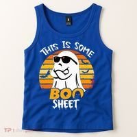 Funny Ghost This Is Some Boo Sheet horror Halloween Costume Tank Top thumb 2